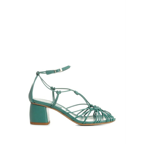 フォルテ フォルテ レディース サンダル シューズ Open-toe leather sandals Green