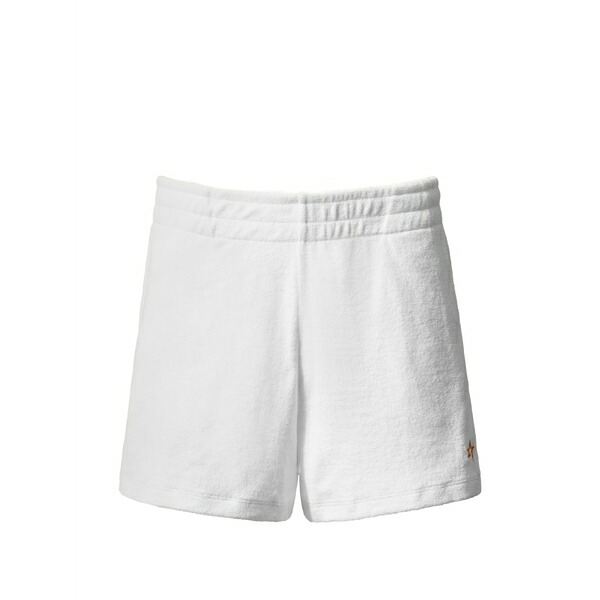 純然たるちょっとの間 レディース 心地よいズボン下 ボトムス Star-embroidered shorts White