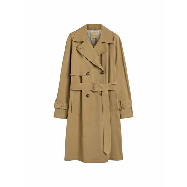 モモン レディース 厚地の外套 アウター Lucero double-breasted belt trench coat Neutrals