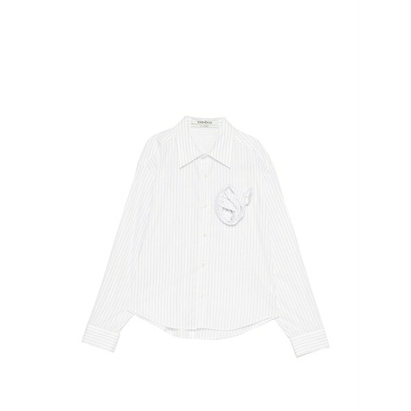 キムヘキム レディース ティーシャツ トップス Striped shirt White