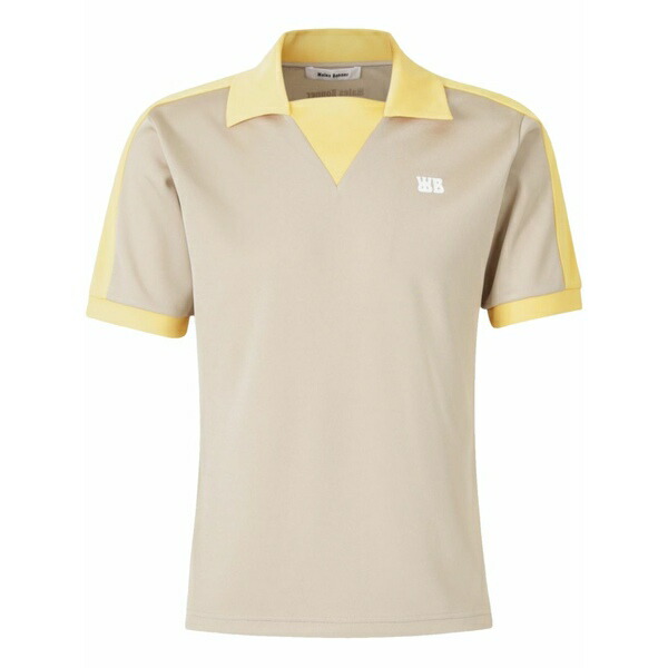 ウェールズ ボナー メンズ スポーツシャツ トップス Embroidered-logo polo shirt Neutrals