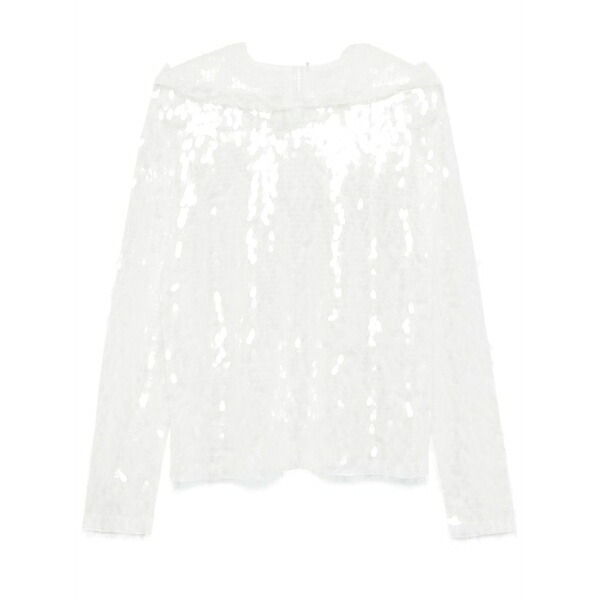 ノーマカマリ レディース パーカー・スウェットシャツ アウター Sequin-embellished hoodie White|asty