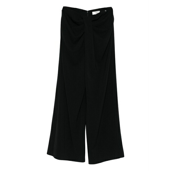 ニッサ レディース 心地好いズボン下 ボトムス Draped-front trousers Black