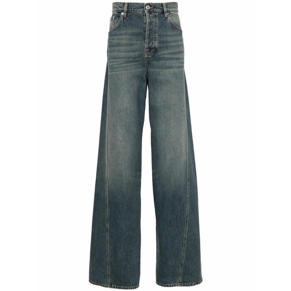 ランバン メンズ ジーンズズボン下 ボトムス Mid-rise straight-leg jeans Blue