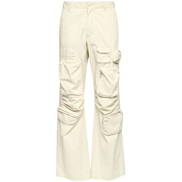 マルタンマルジェラ レディース 心地よいズボン下 ボトムス Cotton gabardine-wave cargo trousers Neutrals
