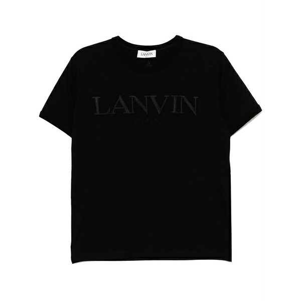 ランバン レディース ティーシャツ トップス Logo t-shirt Black