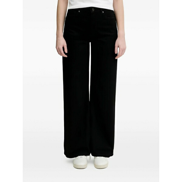 シスレー レディース ジーンズズボン下 ボトムス Logo-patch jeans Black