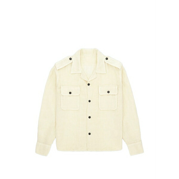 フォルテラ レディース プルオーバー トップス Bonnie epaulettes pocket shirt Neutrals