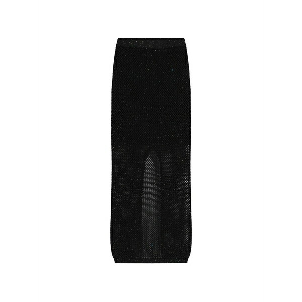 エーケプ レディース スコート ボトムス Sequin-embellished knitted maxi skirt Black