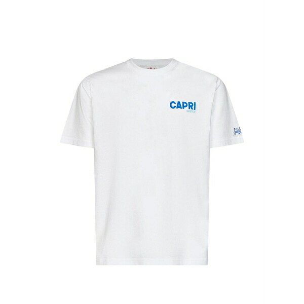 エムシーツーセイントバース メンズ プルオーバー トップス Graphic-print cotton t-shirt White