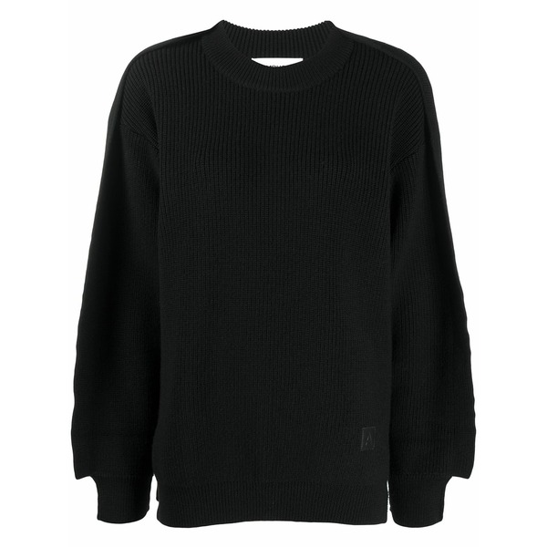 アンブッシュ レディース 編み物\u0026スウェーター アウター Ribbed knit jumper Black