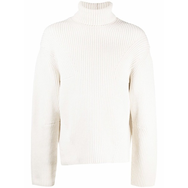 アンブッシュ メンズ 編み物\u0026プルオーバー アウター Ribbed rollneck jumper Neutrals
