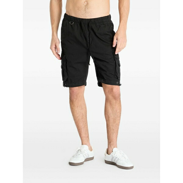アーバン クラシックス メンズ 心地よいズボン下 ボトムス Drawstring cargo shorts Black
