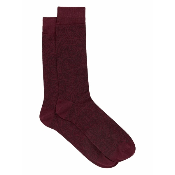 エトロ メンズ ソックス アンダー御召しもの Jacquard-pattern socks Red