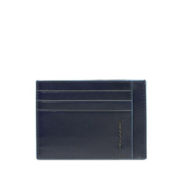 ピークアドロ  メンズ 紙入れ 付属品 Slim leather cardholder Blue