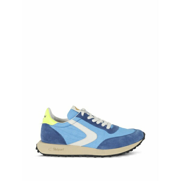 ヴァルスポルト メンズ スニーカー シューズ Start heritage suede-panelled low-top sneakers Blue