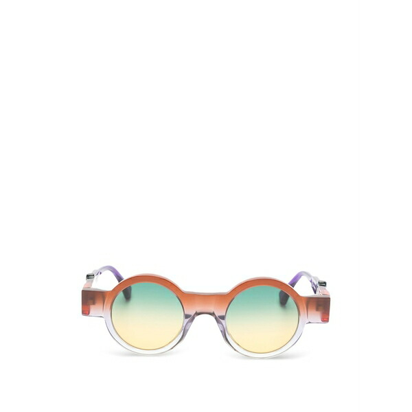 クボラウム メンズ サングラス・アイウェア アクセサリー I02 round-frame sunglasses Orange|asty