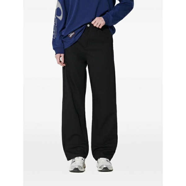 鉄道車両ハート型 レディース ジーンズズボン下 ボトムス Pocket jeans Black