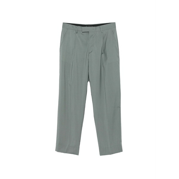 ロウブランド メンズ 心地好いズボン下 ボトムス Pleated pressed-crease trousers Grey