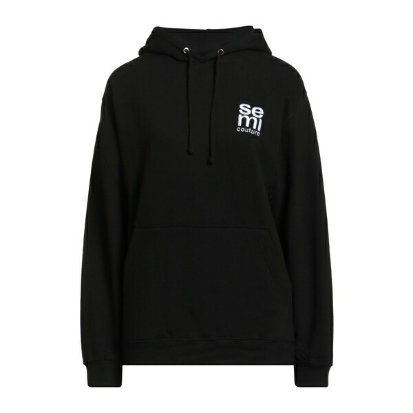 【送料無料】 セミクチュール レディース パーカー・スウェットシャツ アウター Sweatshirts Black
