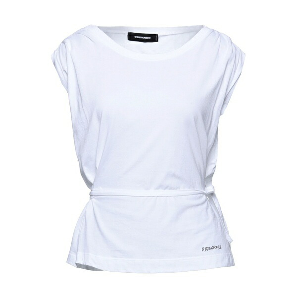 【送料無料】 ディースクエアード レディース Tシャツ トップス T-shirts White