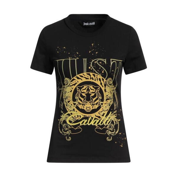 【送料無料】 ロベルトカヴァリ レディース Tシャツ トップス T-shirts Black|asty