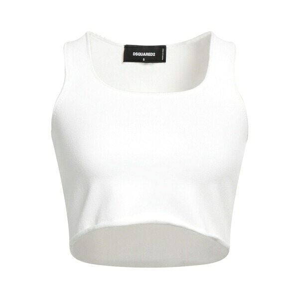 【送料無料】 ディースクエアード レディース Tシャツ トップス Tops White|asty
