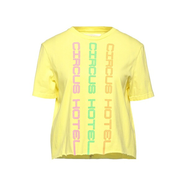 【貨物輸送無料】 サーカス・泊まり レディース ティーシャツ トップス T-shirts Yellow トップス-レディースファッション