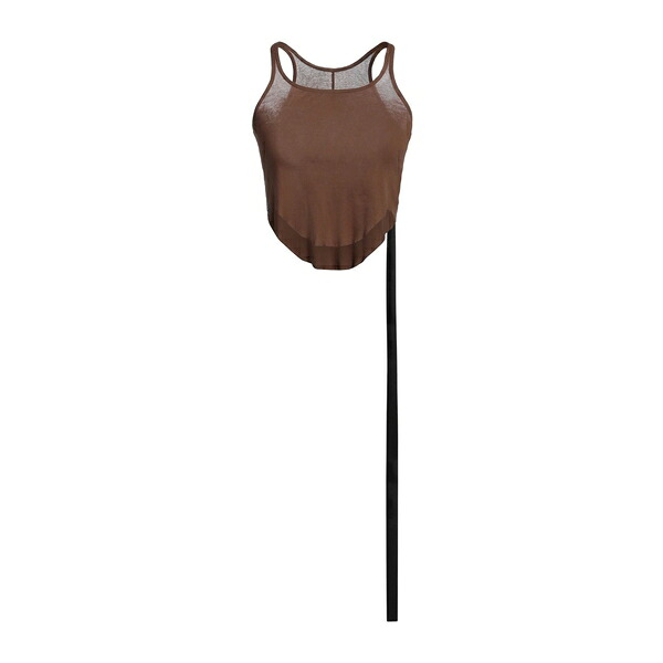【送料無料】 リックオウエンス レディース Tシャツ トップス Tank tops Brown｜asty