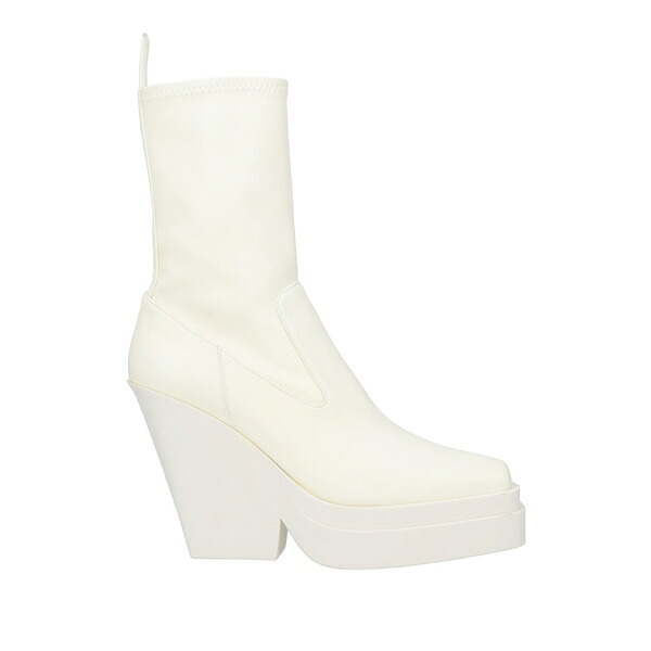 【送料無料】 ジア ボルギーニ レディース ブーツ シューズ Ankle boots White|asty