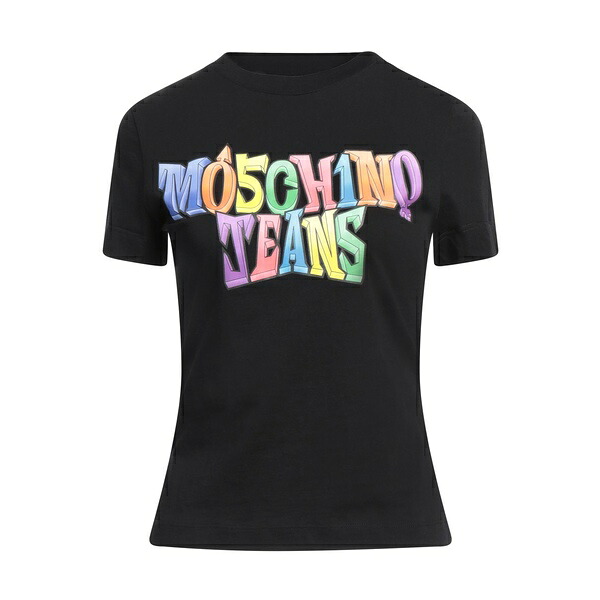 【送料無料】 モスキーノ レディース Tシャツ トップス T-shirts Black