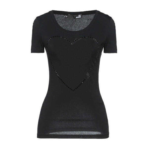 【送料無料】 モスキーノ レディース Tシャツ トップス T-shirts Black
