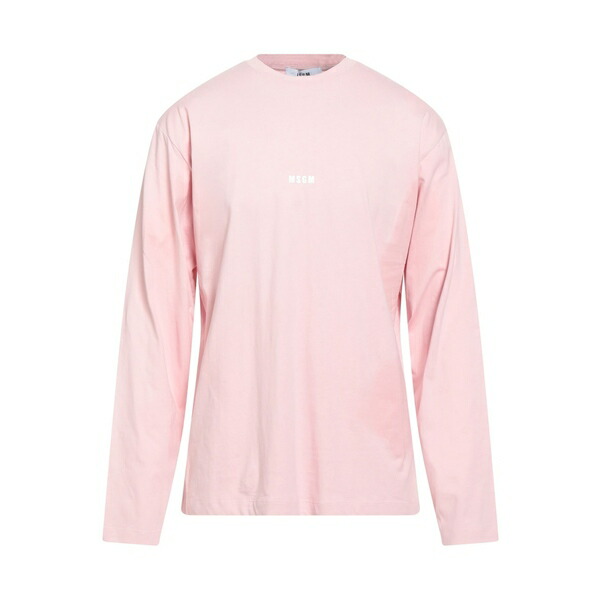 【送料無料】 エムエスジイエム メンズ Tシャツ トップス T-shirts Pink