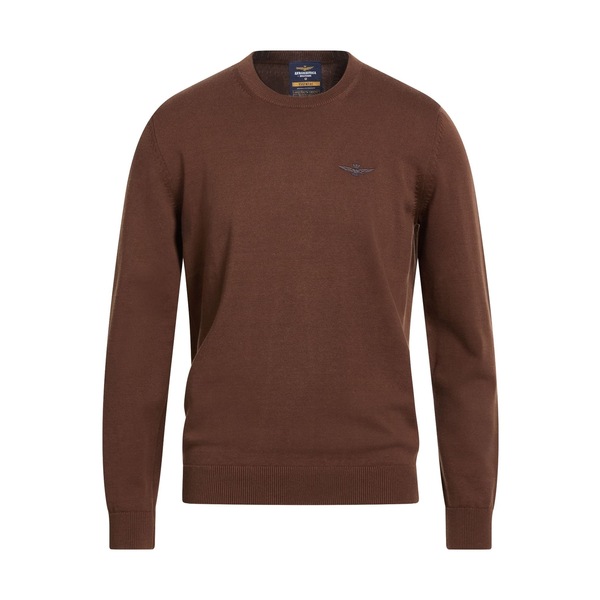 【貨物輸送無料】 アエロナウティカ ミリターレ メンズ 編み物\u0026プルオーバー アウター Sweaters Brown