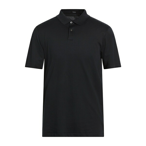 【送料無料】 セオリー メンズ Tシャツ トップス Polo shirts Black