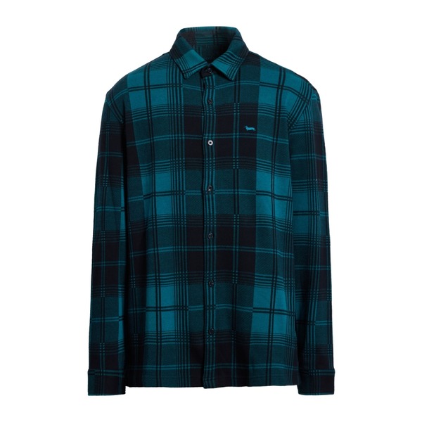 【貨物輸送無料】 ハーモント \u0026 知恵袋 メンズ プルオーバー トップス Shirts Green カジュアルシャツ-メンズファッション