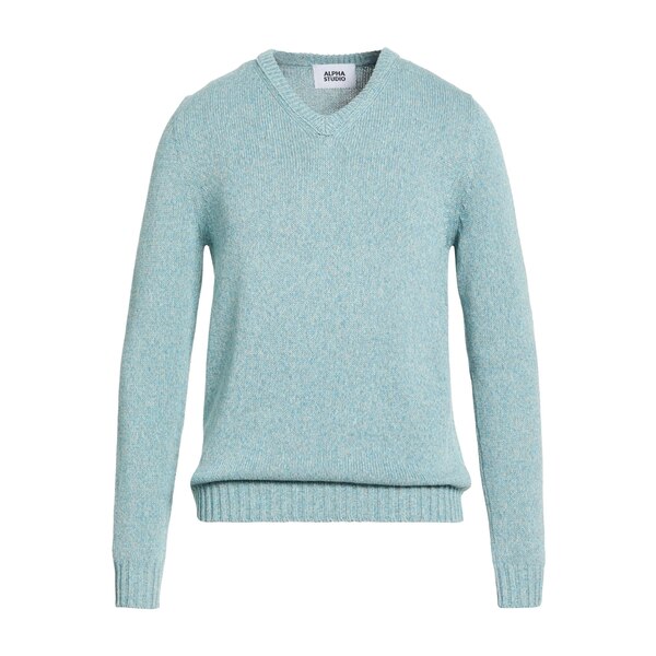 【貨物輸送無料】 アルファス テューディオ メンズ 編み物\u0026プルオーバー アウター Sweaters Azure
