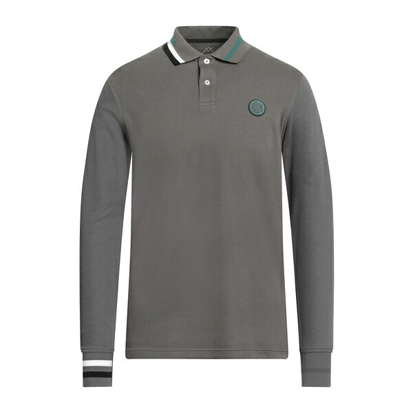 【送料無料】 ハーモント & ブレイン メンズ Tシャツ トップス Polo shirts Grey|asty