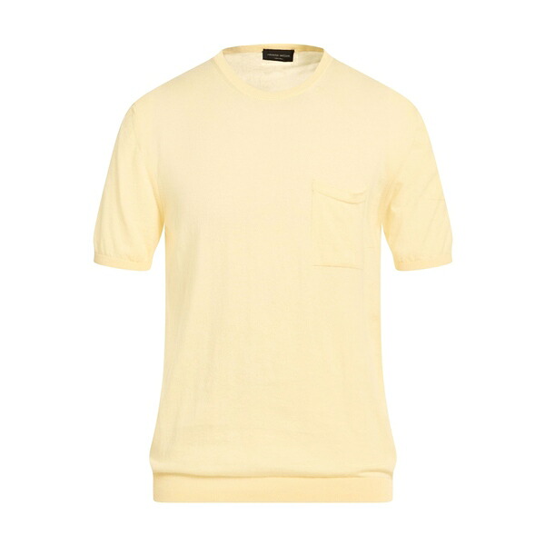 【貨物輸送無料】 ロベルトコリーナ メンズ 編み物\u0026プルオーバー アウター Sweaters Yellow