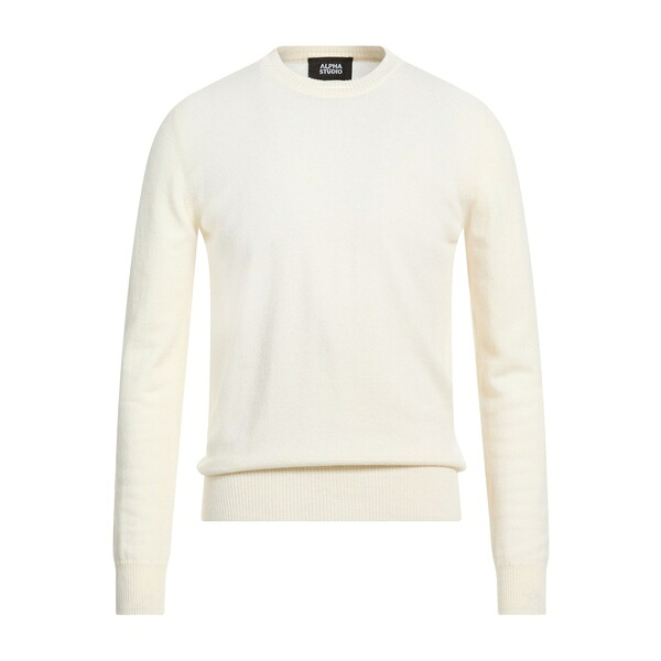 【貨物輸送無料】 アルファス テューディオ メンズ 編み物\u0026プルオーバー アウター Sweaters White