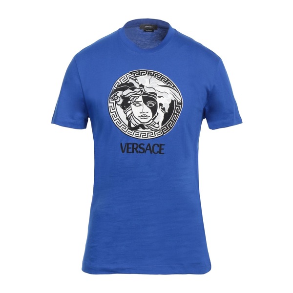 【送料無料】 ヴェルサーチ メンズ Tシャツ トップス T-shirts Blue