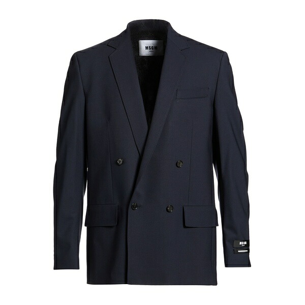 【送料無料】 エムエスジイエム メンズ ジャケット＆ブルゾン アウター Blazers Blue