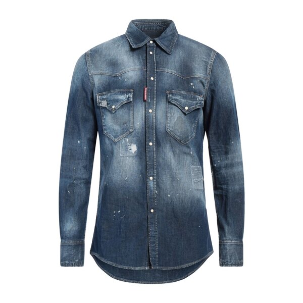 【送料無料】 ディースクエアード メンズ シャツ トップス Denim shirts Blue|asty