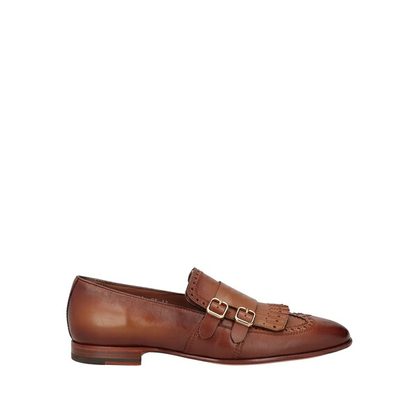 【送料無料】 サントーニ メンズ スリッポン・ローファー シューズ Loafers Brown|asty