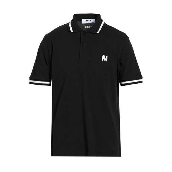 【送料無料】 エムエスジイエム メンズ Tシャツ トップス Polo shirts Black