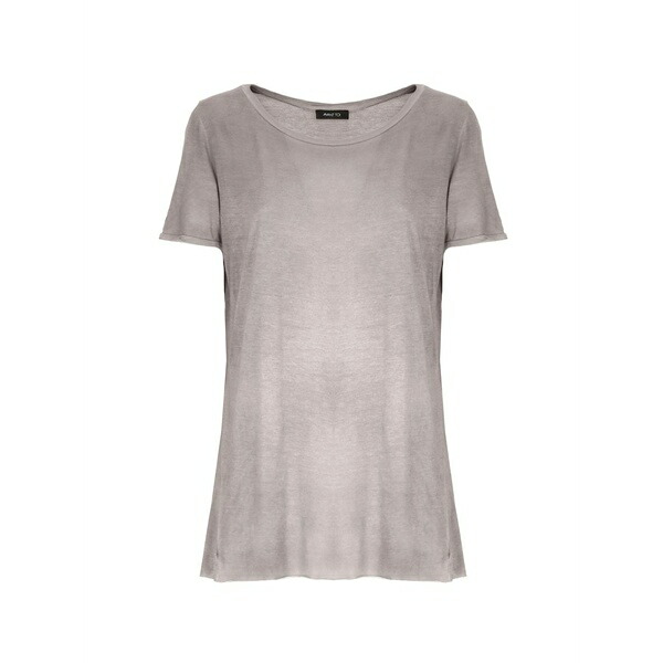 アヴァントワ レディース Tシャツ トップス Round-neck t-shirt Grey|asty