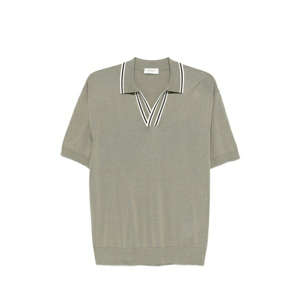 パウロペコラ メンズ プルオーバー トップス V-neck t-shirt Brown