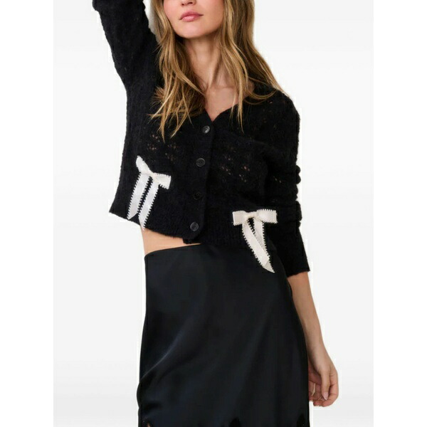 ラブスハックファンシー レディース ジレー アウター Lilly bow-detail cardigan Blue