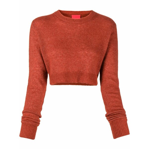 カシミヤ はたご屋 優しいこと レディース 編み物\u0026プルオーバー アウター Como cropped cashmere jumper Red