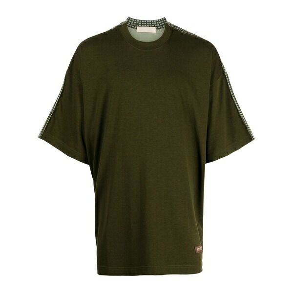 マスターマインド ワールド メンズ Tシャツ トップス Graphic-print wool t-shirt Green｜asty